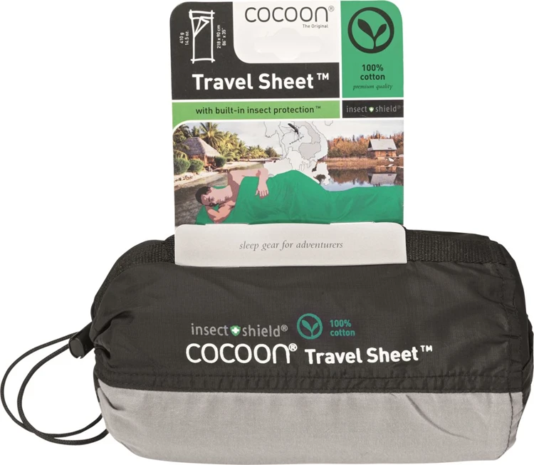 Cocoon Travel Sheet Insect Shield 100% Cotton Lakenzak 3 Cocoon Travel Sheet Insect Shield 100% Cotton Lakenzak