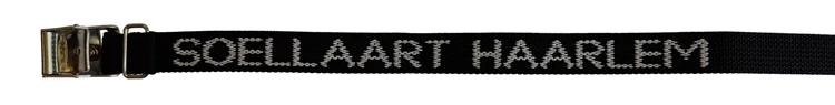 Arno - Bindriemen Met Tekst "Soellaart Haarlem" - 2 Stuks - 30 X 1,8 Cm - Zwart 3 Arno - Bindriemen Met Tekst "Soellaart Haarlem" - 2 Stuks - 30 X 1,8 Cm - Zwart