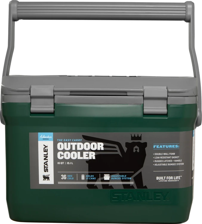 Stanley The Easy Carry Outdoor Cooler 15.1L / 16Qt Groen Koelbox 4 Stanley The Easy Carry Outdoor Cooler 15.1L / 16Qt Groen Koelbox - Afbeelding 2