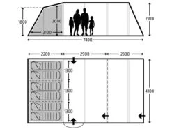 Kampa Croyde 6 Air Tunneltent -Campingwinkel kampa croyde 6 plattegrond ecommerce 7d19 1
