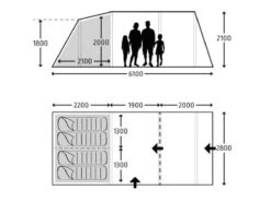 Kampa Hayling 4 Tunneltent 5 Kampa Hayling 4 Tunneltent -Campingwinkel kampa hayling 4 plattegrond ecommerce dd05 4