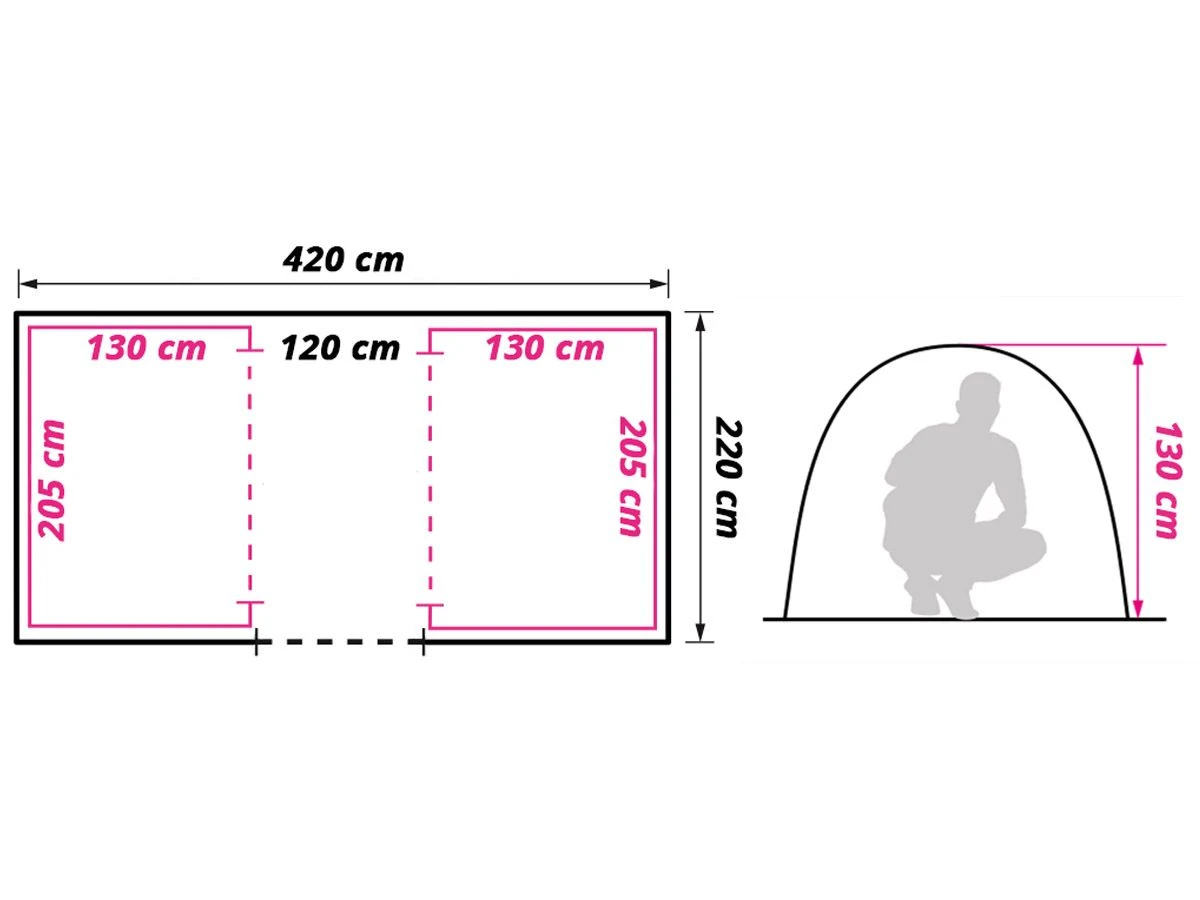 Obelink Napels 4 Poly Tunneltent 8 Obelink Napels 4 Poly Tunneltent - Afbeelding 6