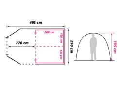 Obelink Optima 4 TC Tunneltent -Campingwinkel obelink optima 4 tc floor plan ecommerce
